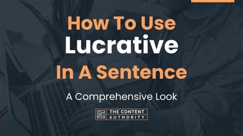 lucratif synonyme|use lucrative in a sentence.